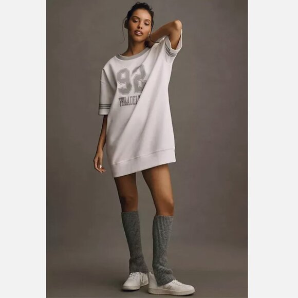 Brand New Daily Practice Sporty Sweatshirt Mini Short-Sleeve T-shirt Dress - Picture 3 of 7